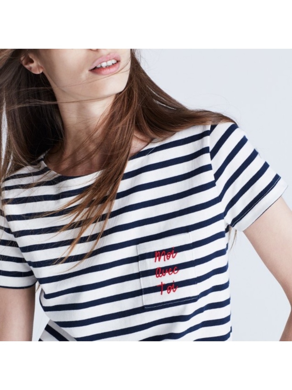 Madewell et Sezane striped shirt size xs